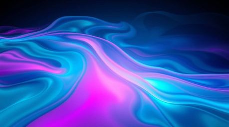 Experience the mesmerizing blend of luxury and vibrancy with this digital art piece.  Neon gradients cascade across a liquid 