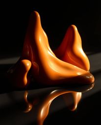 Explore the captivating world of high contrast, low key lighting that illuminates sculptural 3D fluid mercury shapes. This ar