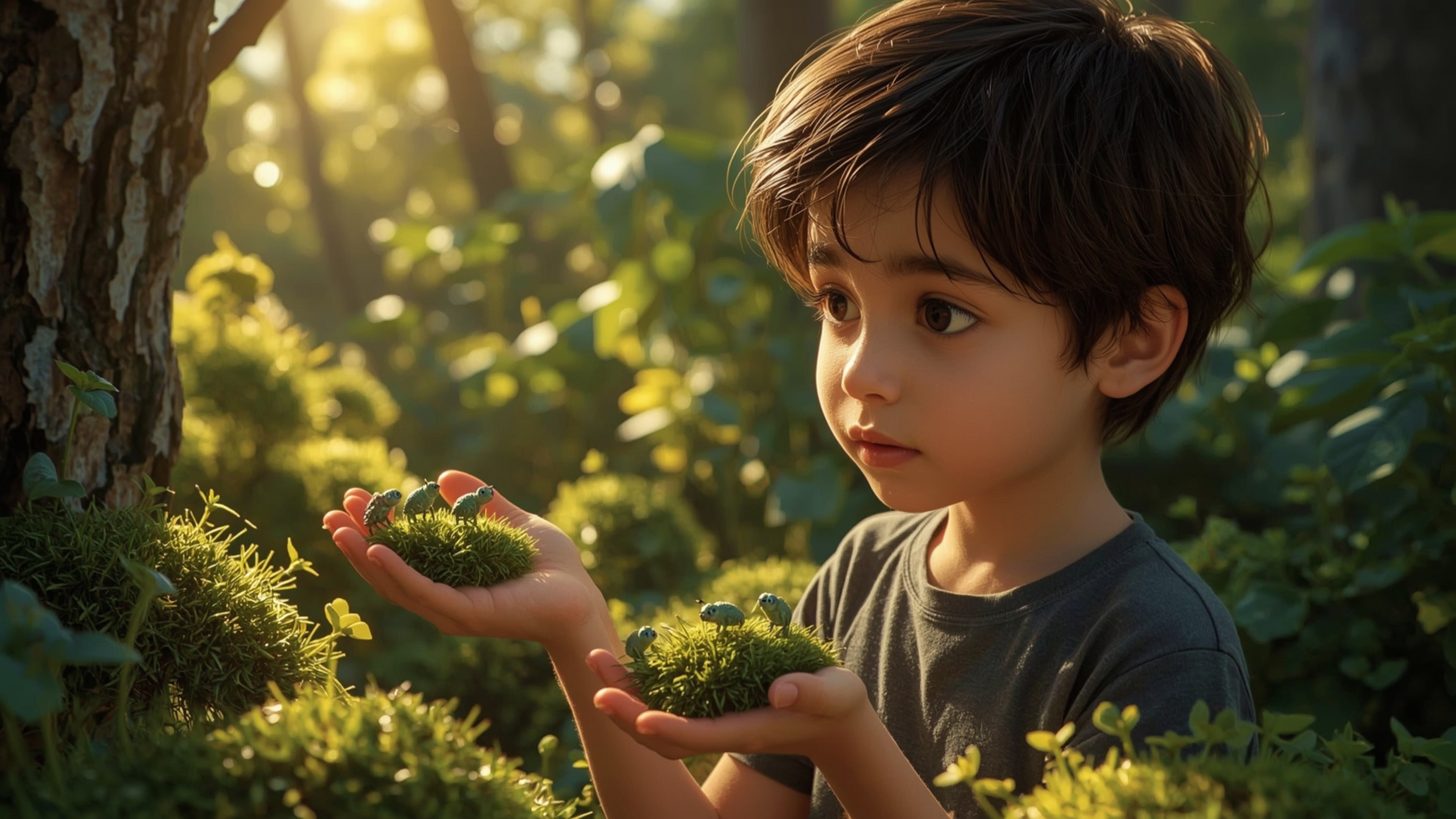 A highly detailed, high-resolution stock photo of a gifted and curious homeschooled child, illustrated in a vibrant, whimsica