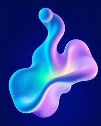 Explore a mesmerizing futuristic 3D illustration showcasing fluid shapes with captivating glowing edges set against a deep bl