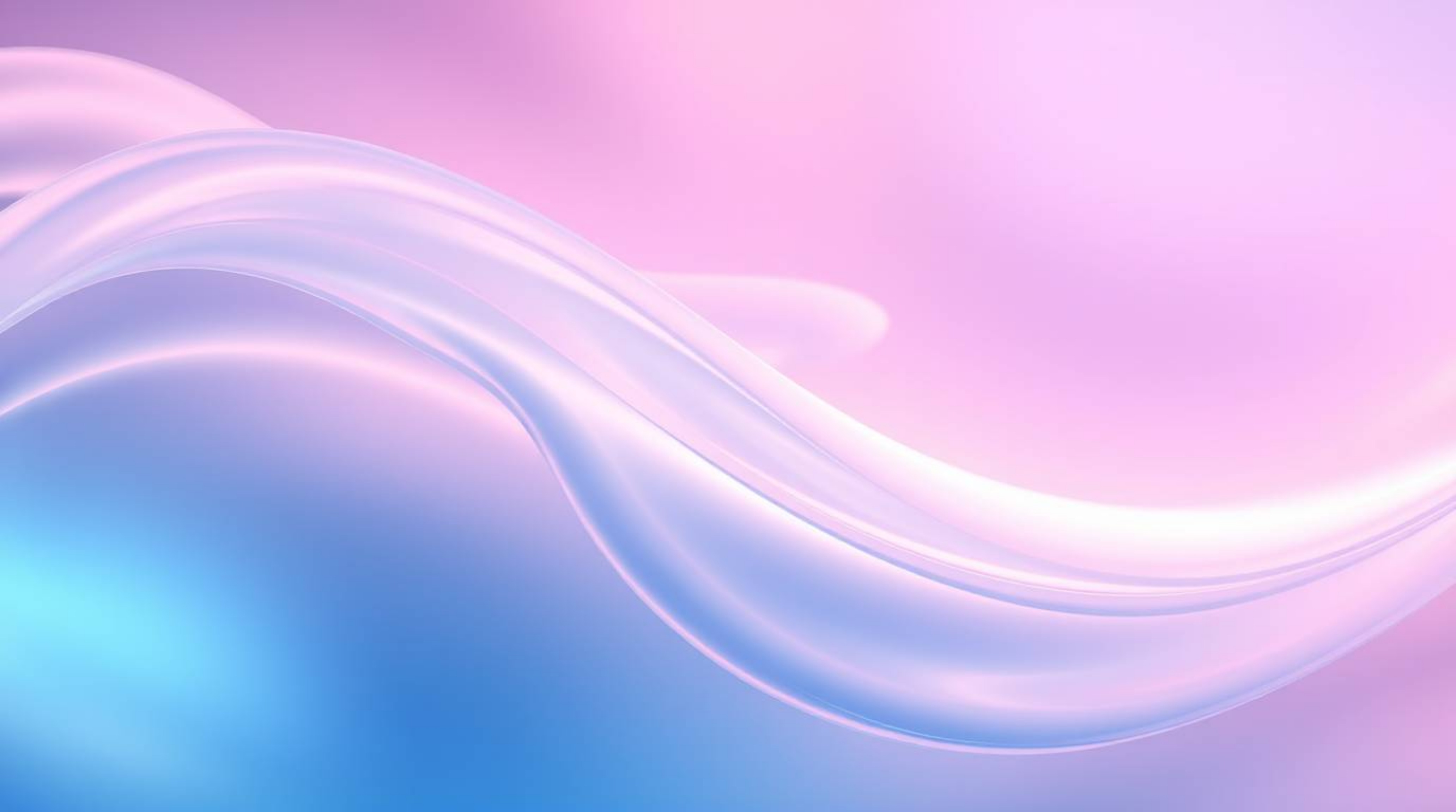 Experience the tranquility of a gentle and soothing bioluminescent fluid abstract wave, adorned with soft pastel colors and a
