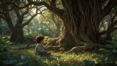 A high-resolution, visually stunning stock photo of a whimsical, introspective genius, reminiscent of Pixar characters, sitti