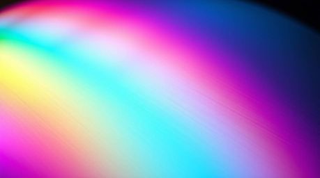 Experience a captivating visual journey with this iridescent gradient texture on a metallic surface.  Vibrant color shifts an
