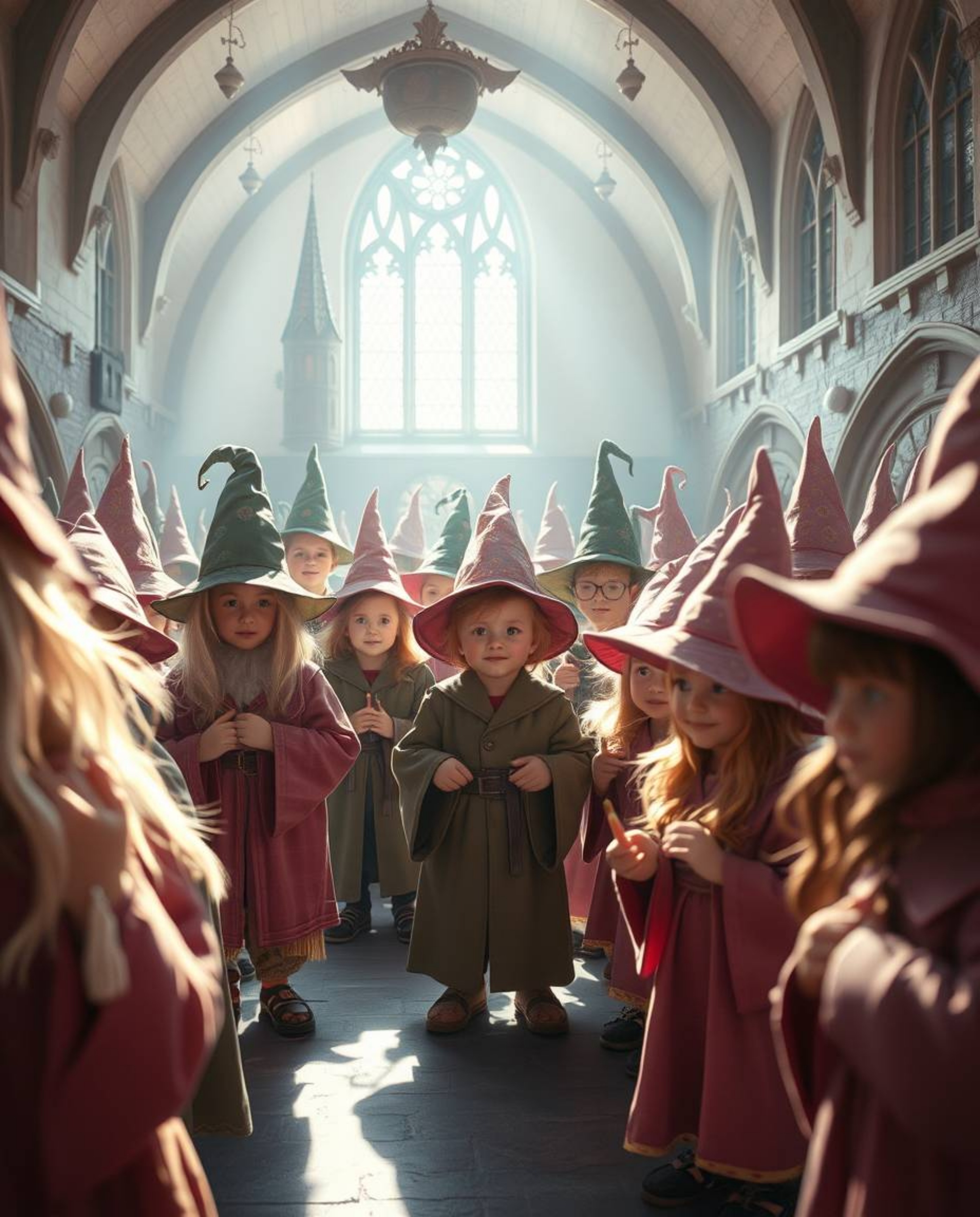 Immerse yourself in the enchanting world of a magical school brimming with young wizards, brought to life in a captivating pa