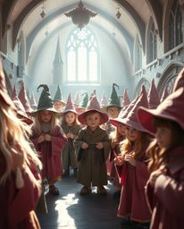 Immerse yourself in the enchanting world of a magical school brimming with young wizards, brought to life in a captivating pa