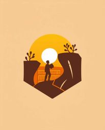 This logo design captures the magical essence of the golden hour, portraying a person's awe-inspiring discovery of a hidden u