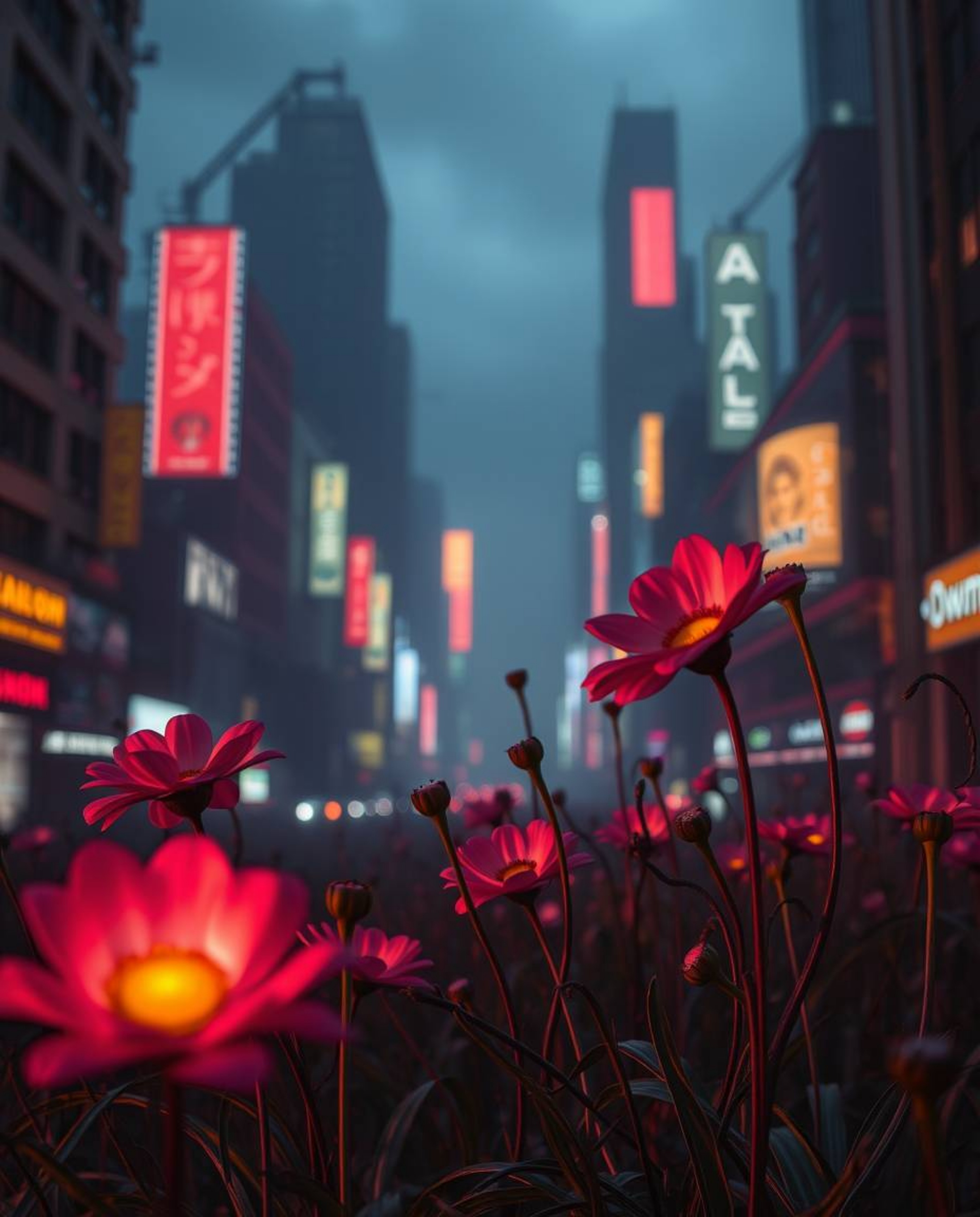 Explore the captivating juxtaposition of nature's beauty and urban decay in this series. Volumetric lighting breathes life in