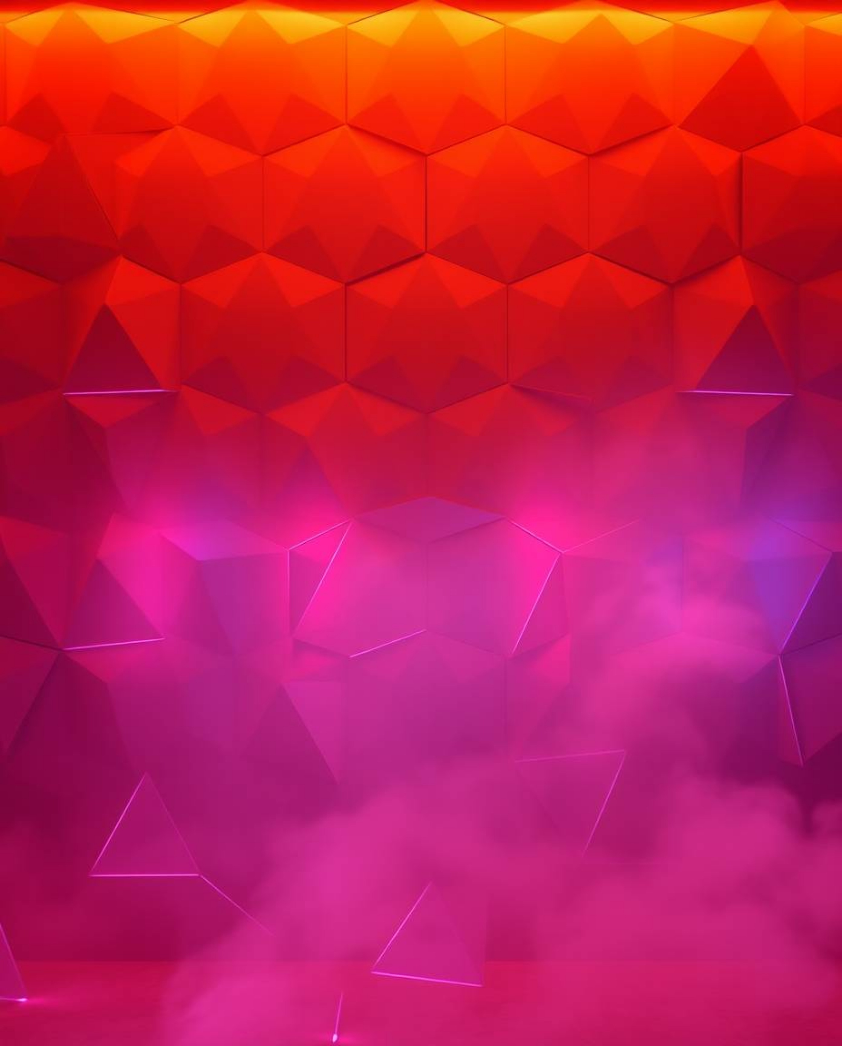 Explore a modern flat design where volumetric lighting brings to life a seamless geometric pattern composed of hexagons and t