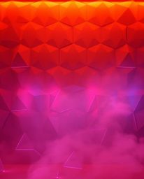 Explore a modern flat design where volumetric lighting brings to life a seamless geometric pattern composed of hexagons and t