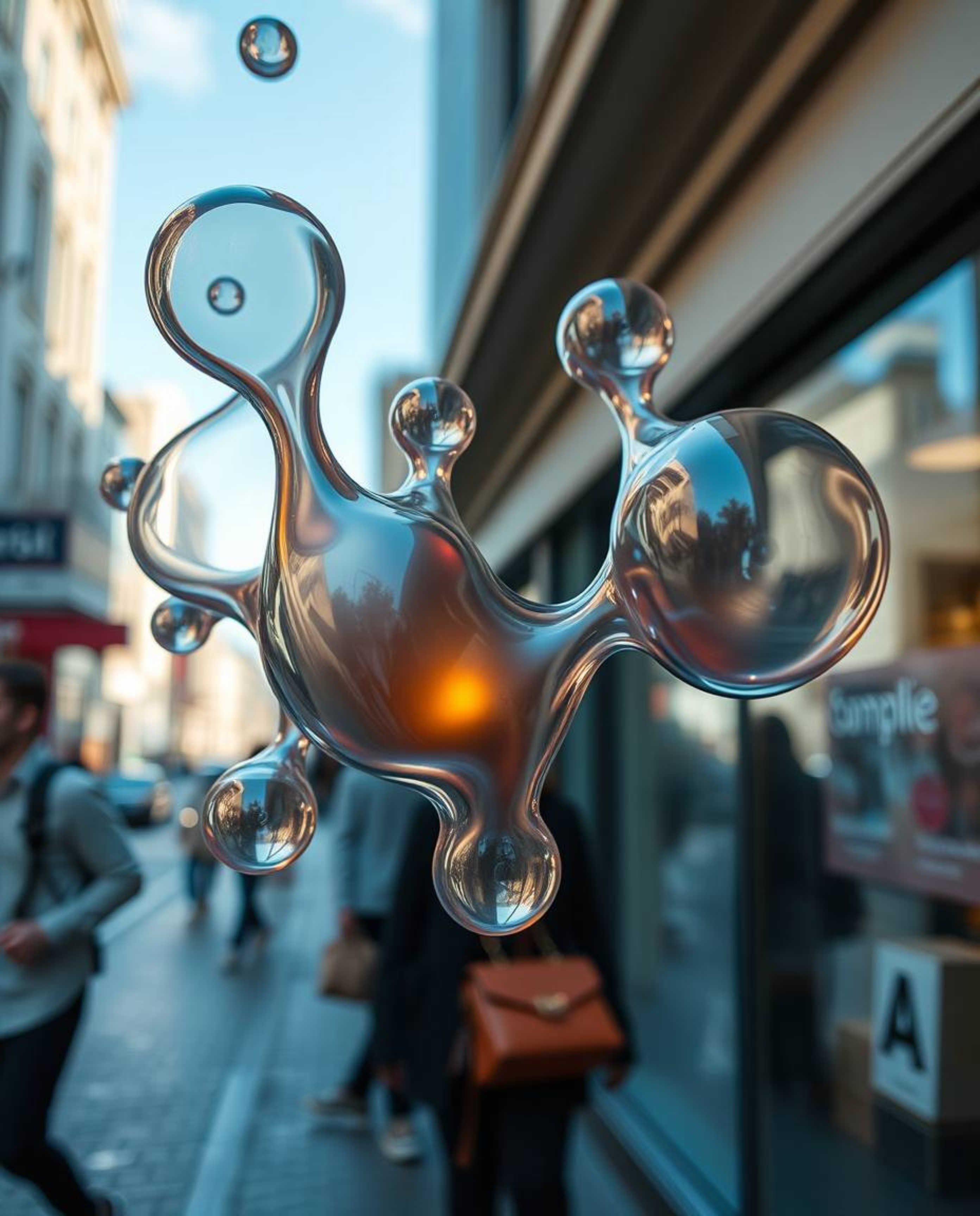 Explore the captivating intersection of digital artistry and urban realism.  This collection features 3D renders of fluid org