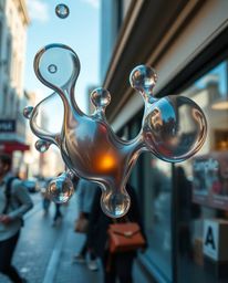Explore the captivating intersection of digital artistry and urban realism.  This collection features 3D renders of fluid org