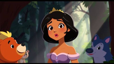 Explore the captivating combination of strong, hard light casting direct and harsh shadows with a vintage 2D animation style.