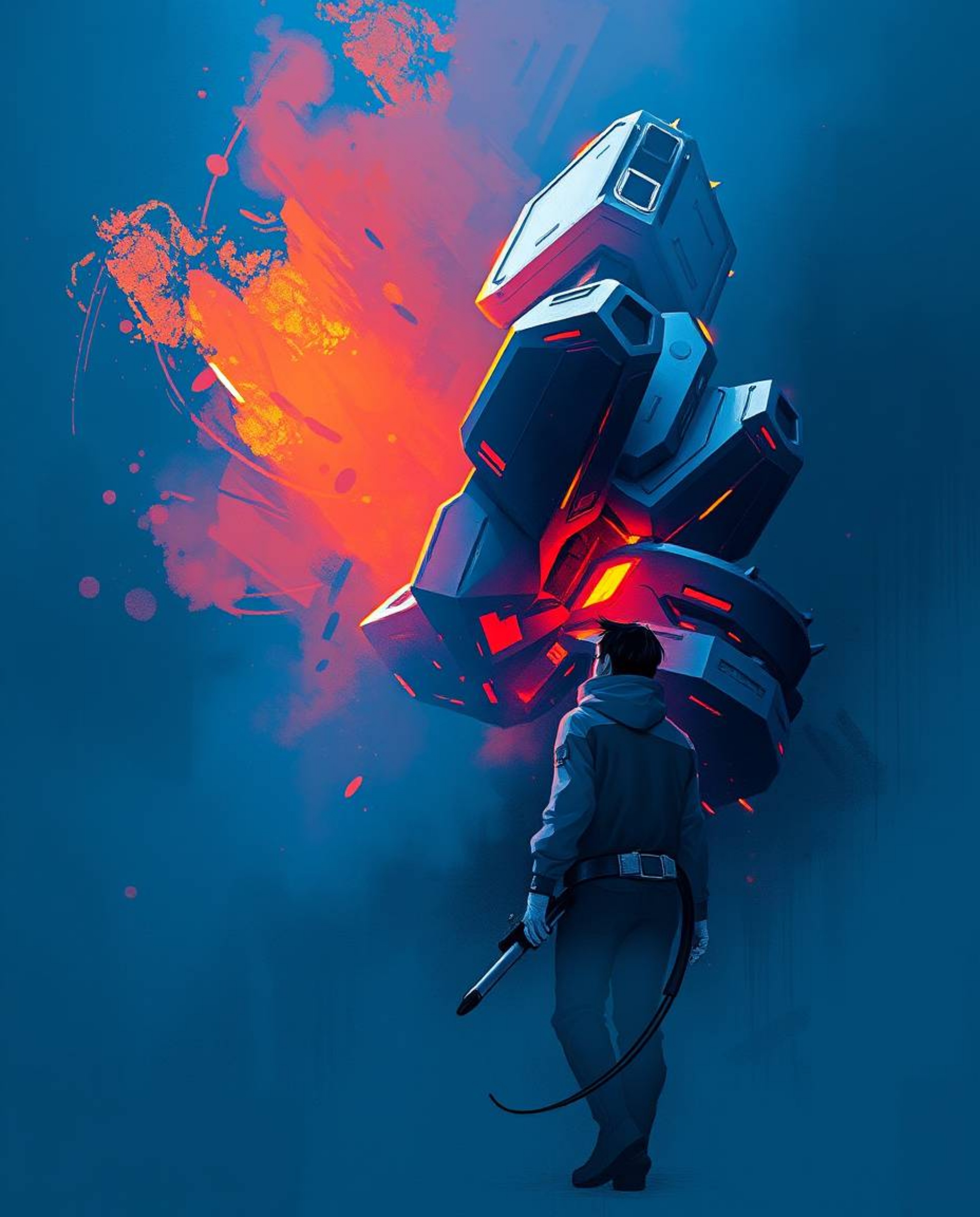 Explore a world of complementary epic colors in this mesmerizing digital sketch. Featuring misty, atmospheric textures and lo