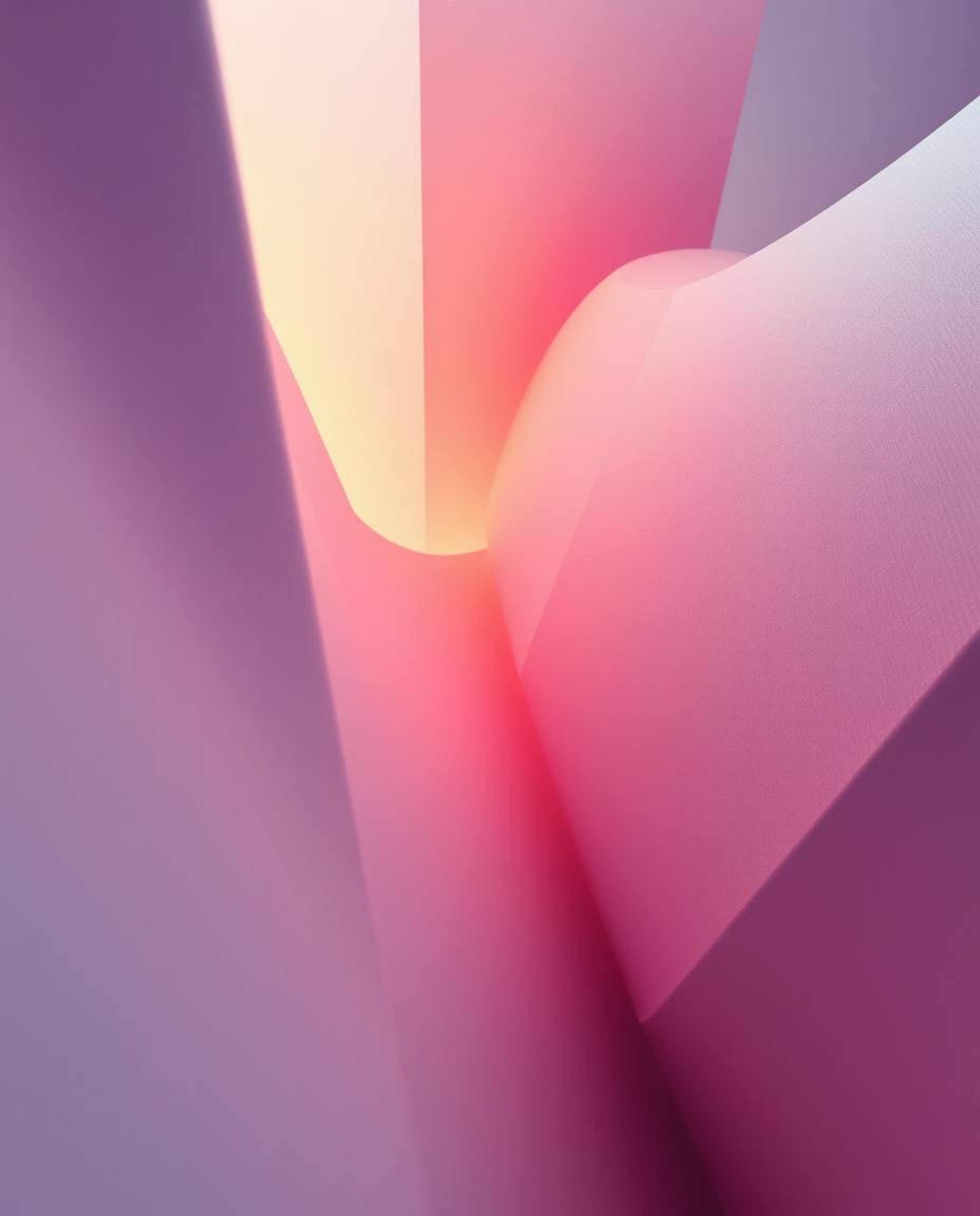 Explore captivating 3D art featuring smooth gradient textures and a futuristic aesthetic captured from a high-angle perspecti