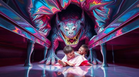Explore a captivating world where the fear of a monster under the bed transforms into an unlikely friendship. This series of 