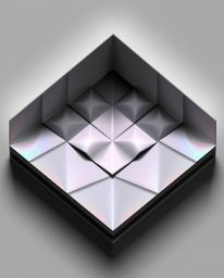 Explore a captivating modern flat design showcasing iridescent colors and a monochrome 3D geometric pattern that subtly resem