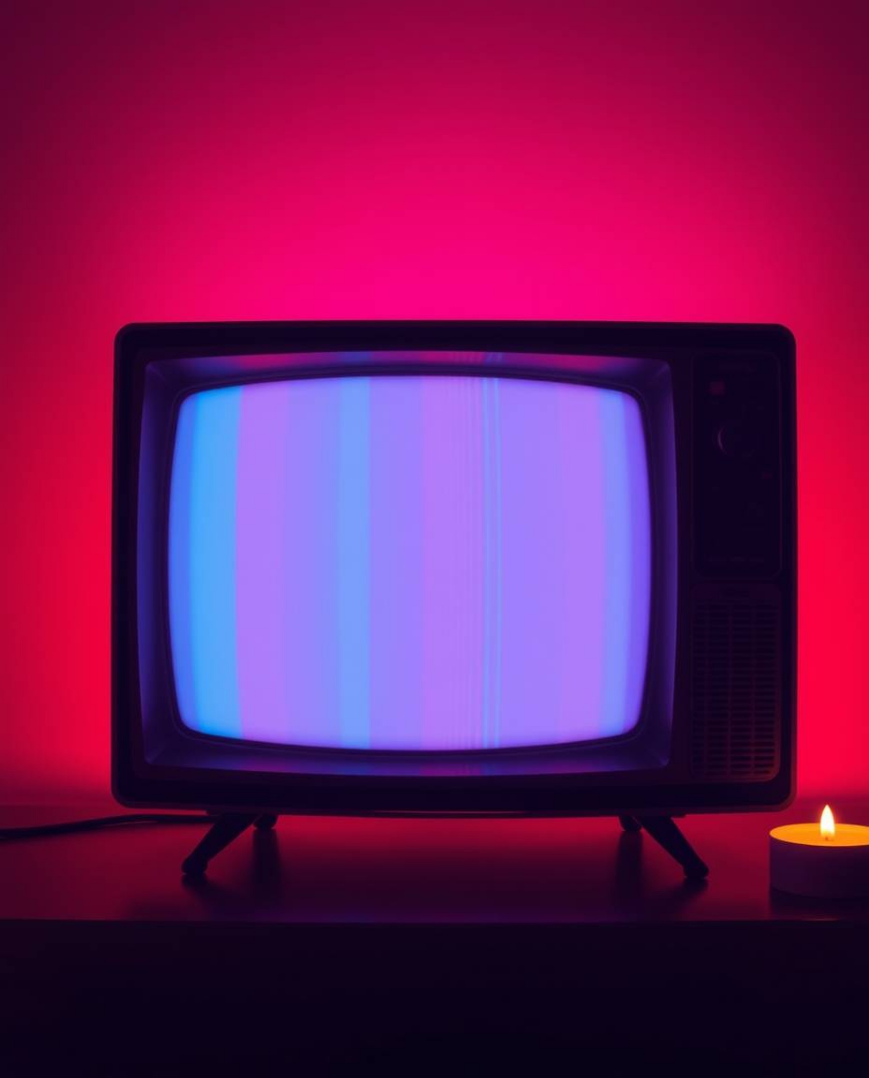 A captivating image showcasing a smooth gradient transition of retro-style TV screen glitch static. Featuring RGB separation,