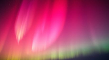 This vibrant image features a stunning gradient texture inspired by the aurora borealis and deep sky colors, creating a visua