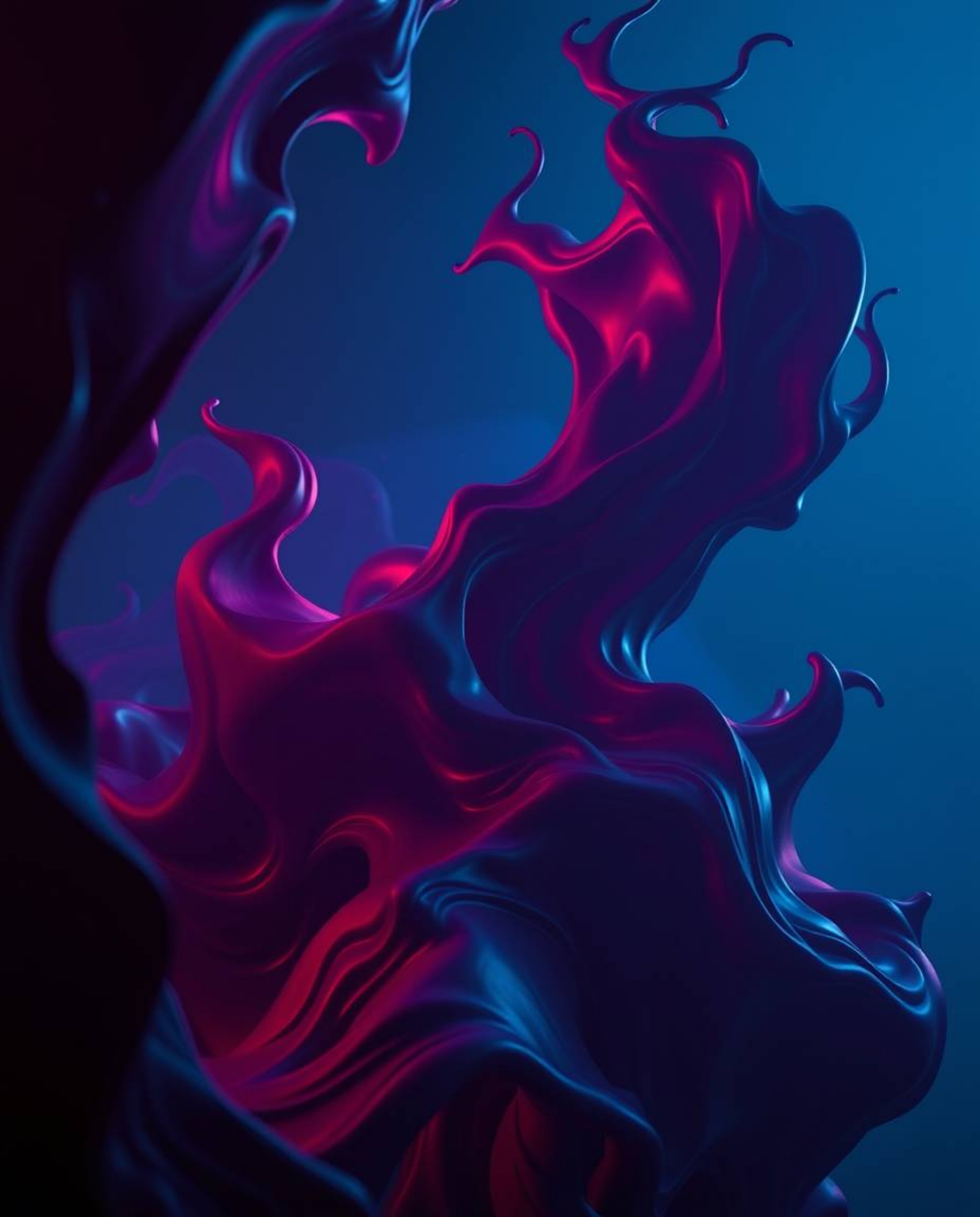 Explore a world of eerie, creepy atmosphere brought to life through rich burgundy and deep blue tones. Imagine futuristic 3D 