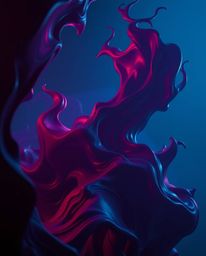 Explore a world of eerie, creepy atmosphere brought to life through rich burgundy and deep blue tones. Imagine futuristic 3D 