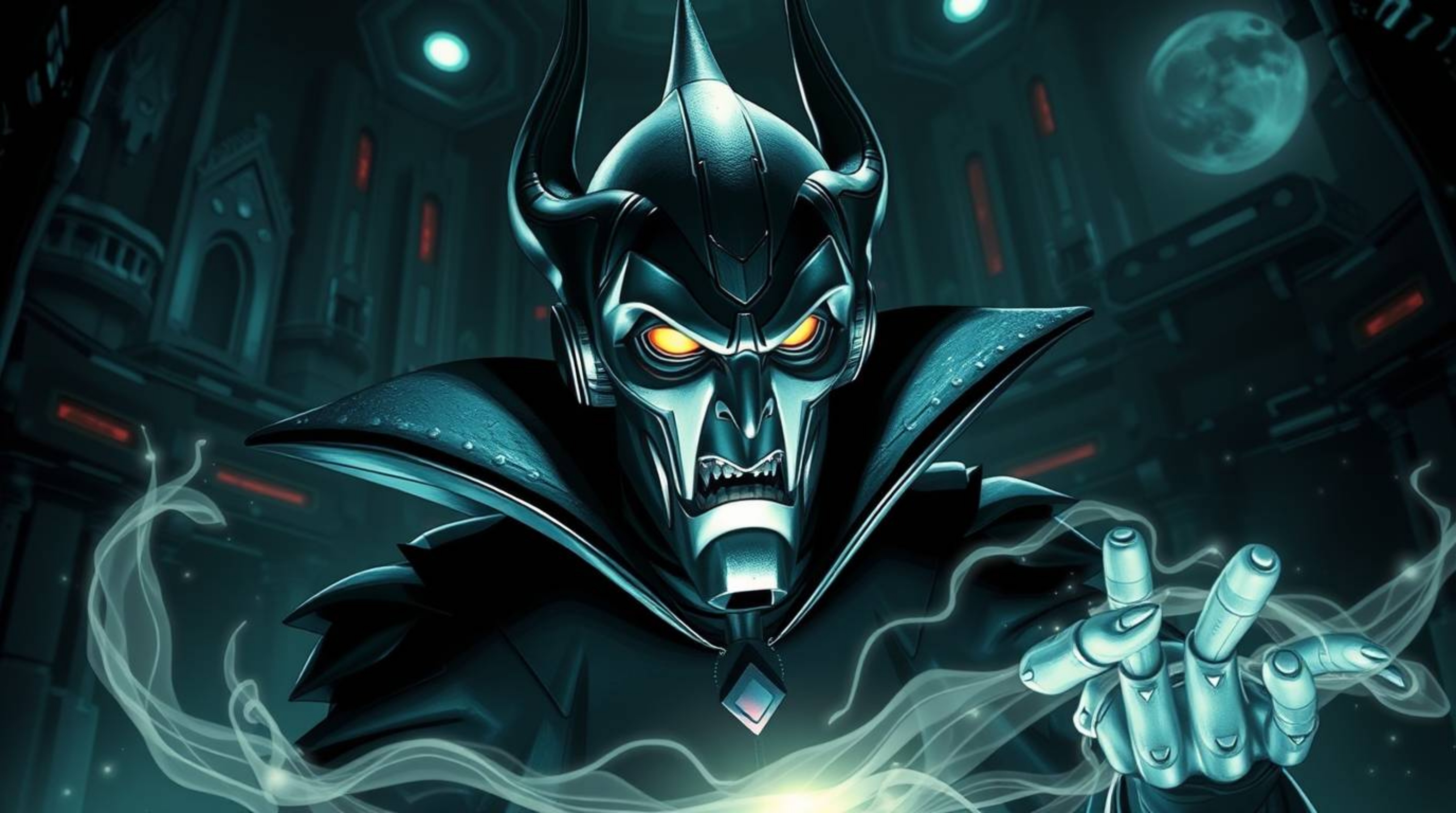 A captivating blend of classic Disney villainy and futuristic sci-fi elements. Imagine a familiar Disney antagonist reimagine