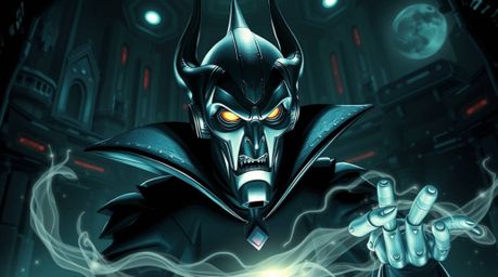 A captivating blend of classic Disney villainy and futuristic sci-fi elements. Imagine a familiar Disney antagonist reimagine