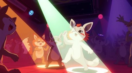 Experience a vibrant Isekai-styled anime animal dance party!  This electrifying scene features disco lights, dramatic chiaros
