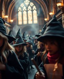 Explore a magical school filled with young wizards through extreme macro close-up photography. This fine art piece exhibits i