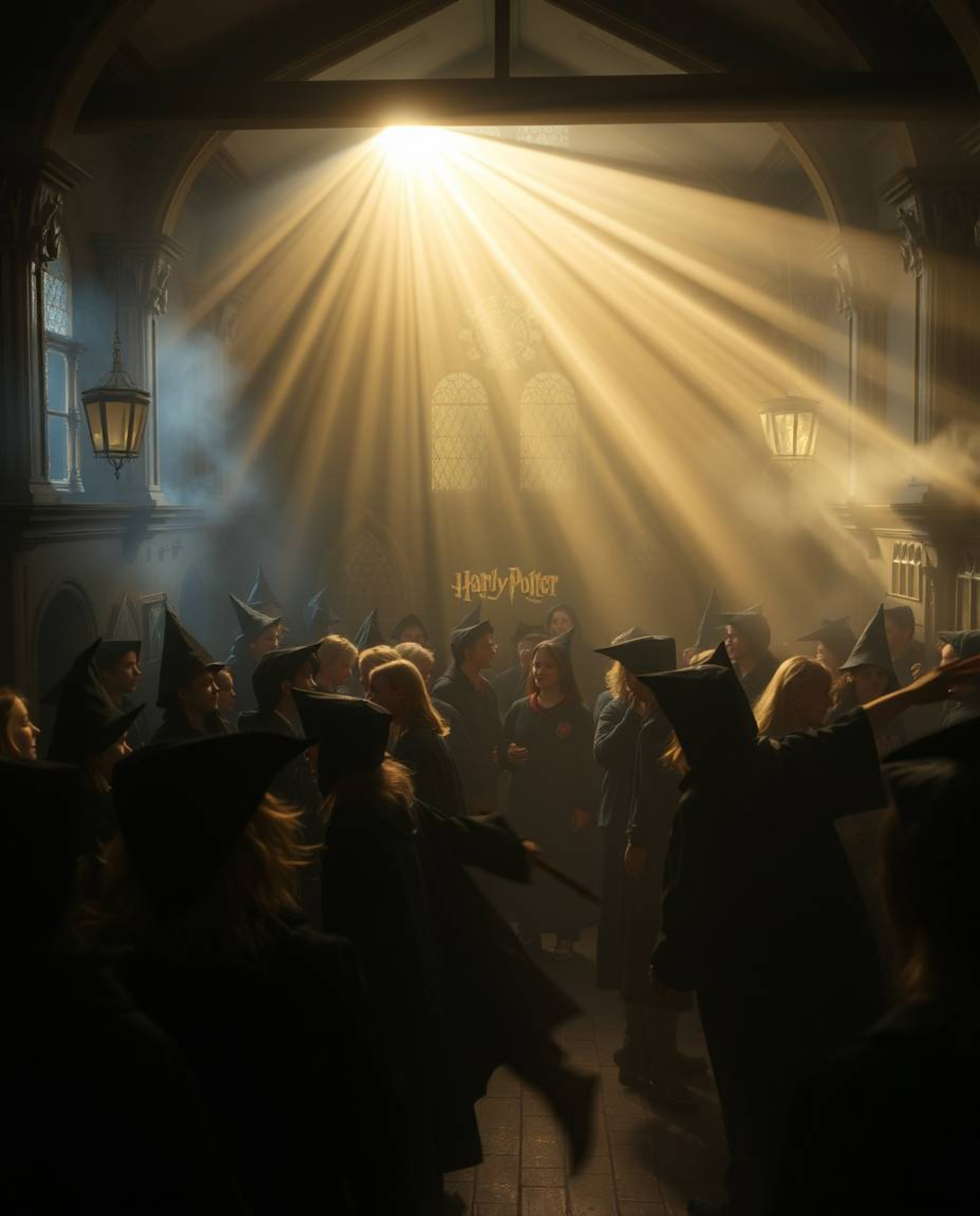 Experience the magic of a volumetric lighting effect illuminating a school filled with young wizards.  Dramatic shadows and h