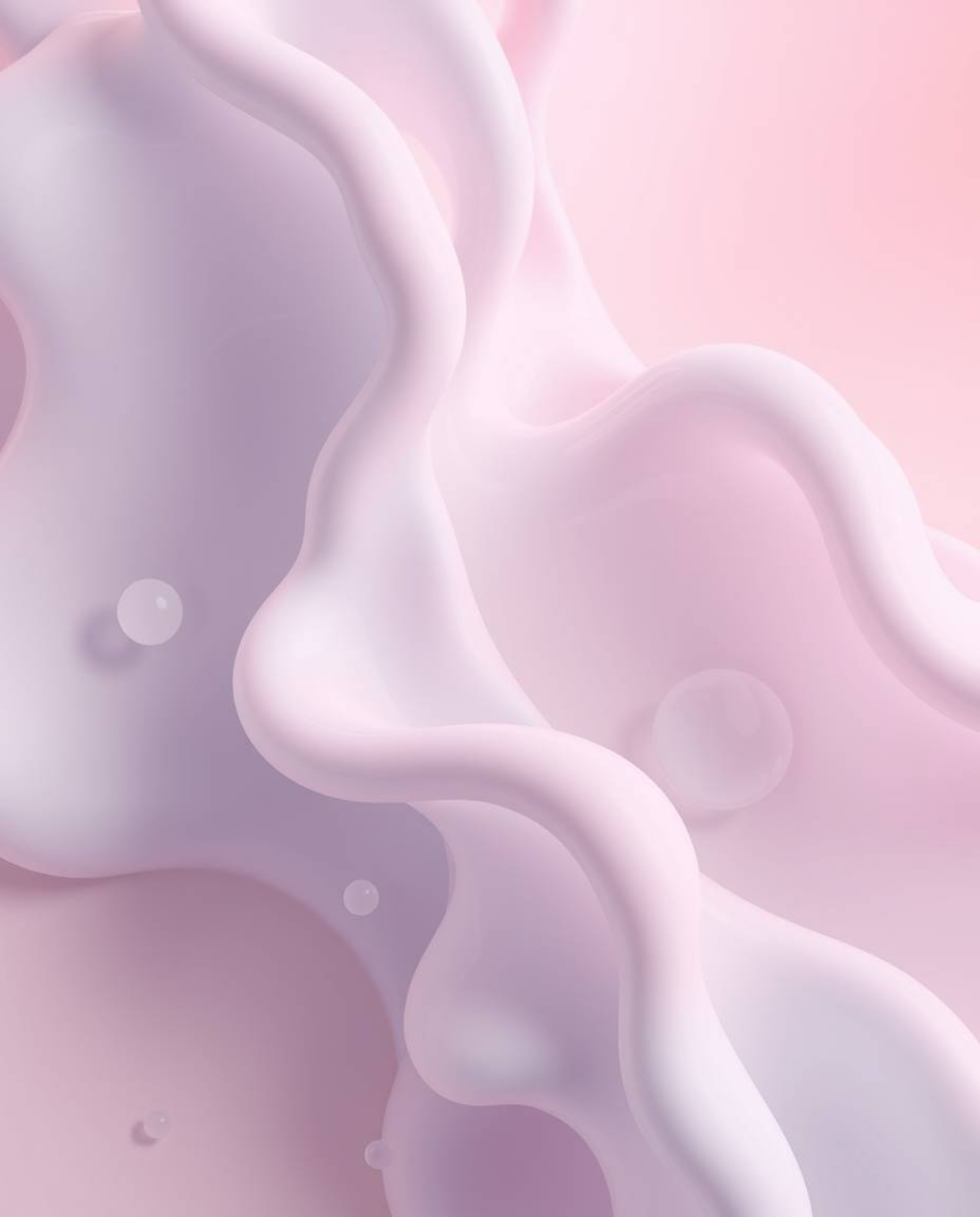 This high-resolution stock photo features soft pastel colors and gentle, soothing imagery. Surreal 3D fluid shapes, resemblin