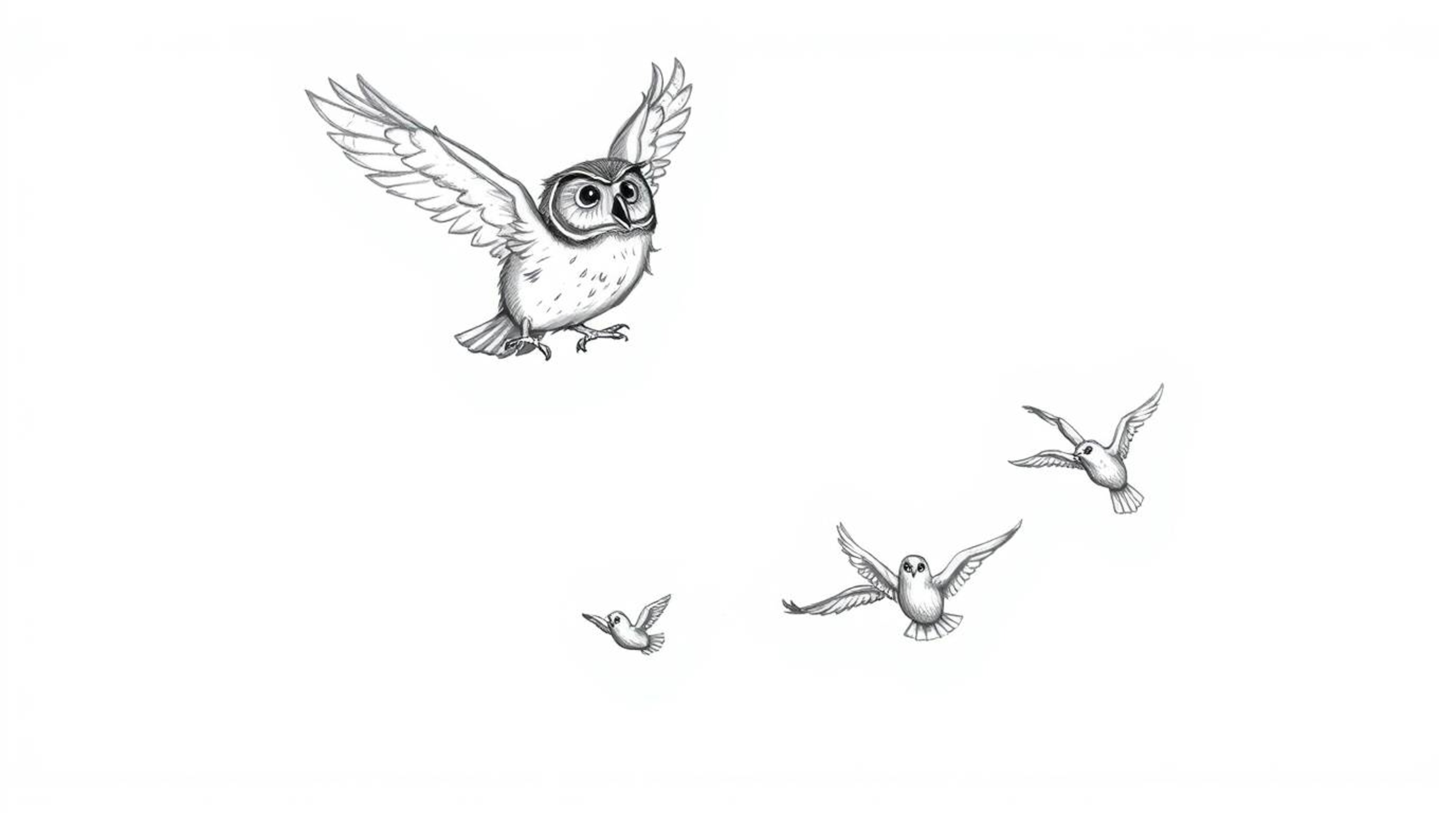 A heartwarming image of a blind owl, rendered in the iconic Pixar style, captured mid-flight while imparting the wisdom of so