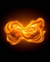 Explore a mesmerizing 3D illustration featuring warm golden hues and fluid shapes seamlessly morphing into one another. This 