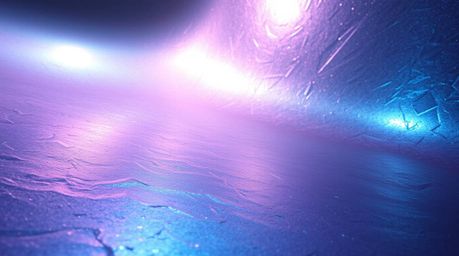 A high-resolution stock photo depicting a heroic, massive scale scene.  The image features an iridescent gradient textured me