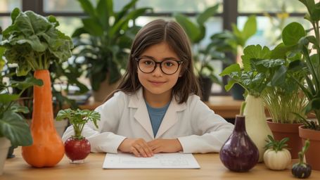 A highly detailed, high-resolution stock photo captures a bright-eyed, bespectacled young girl with a gentle, nurturing smile