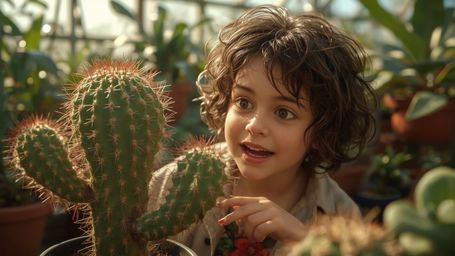 a warmly lit, cinematic photograph of a bright-eyed, bespectacled homeschooled genius, with a mop of curly brown hair and a s