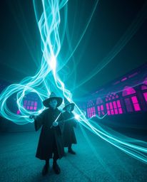 Discover a mesmerizing collection of surreal infrared photographs depicting a magical school filled with young wizards.  Long