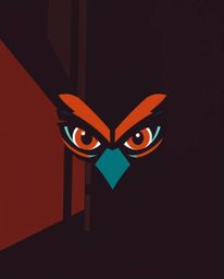This logo design features a captivating image of eyes watching from the shadows of a night alley, creating a sense of mystery