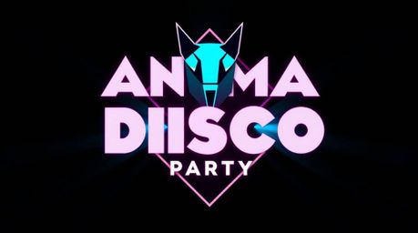 A dramatic and cinematic logo design perfect for an animal disco party. Featuring geometric shapes, clean lines, a balanced a
