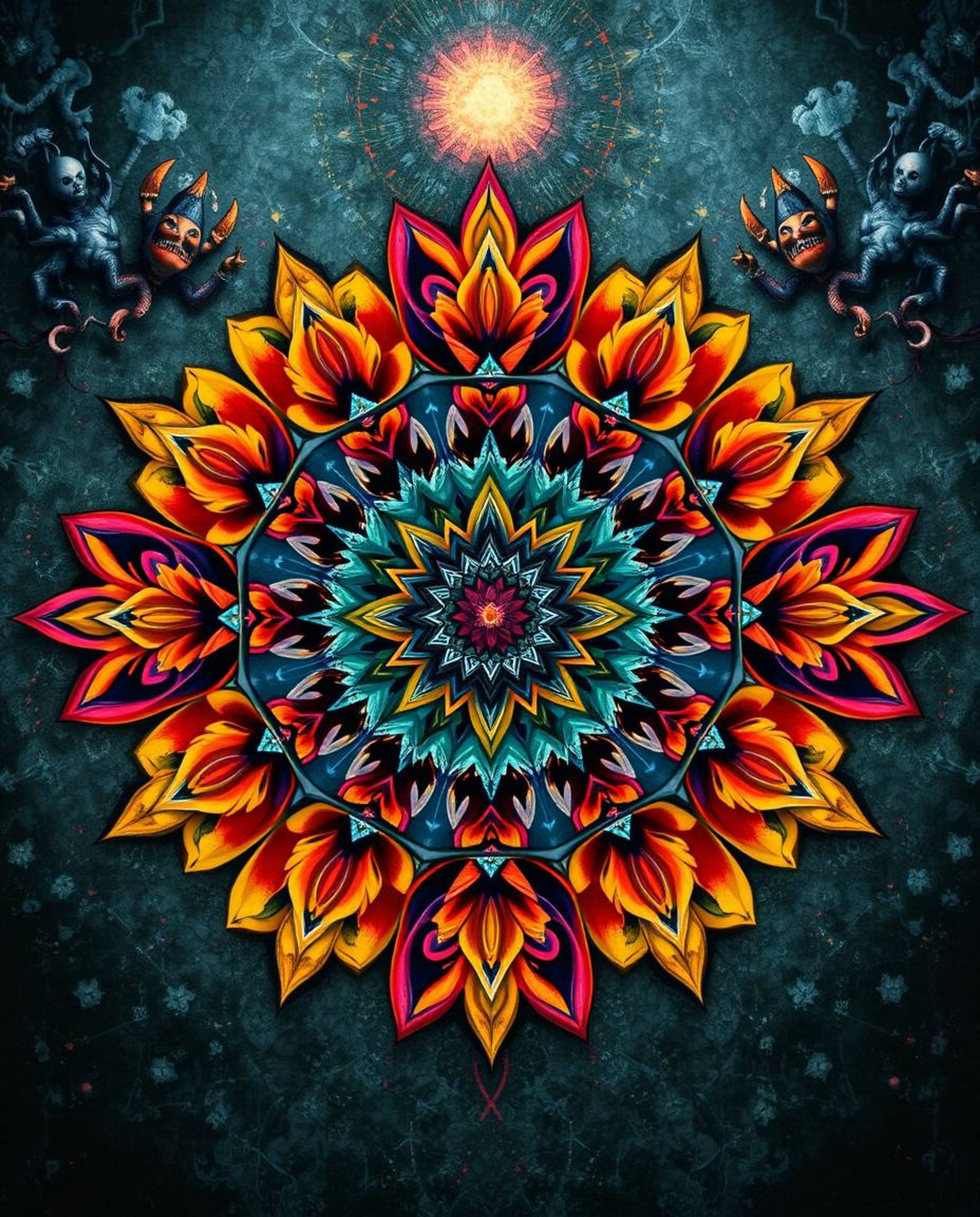Explore a collection of geometric floral mandala designs featuring vibrant colors and symmetric patterns.  These dreamlike su