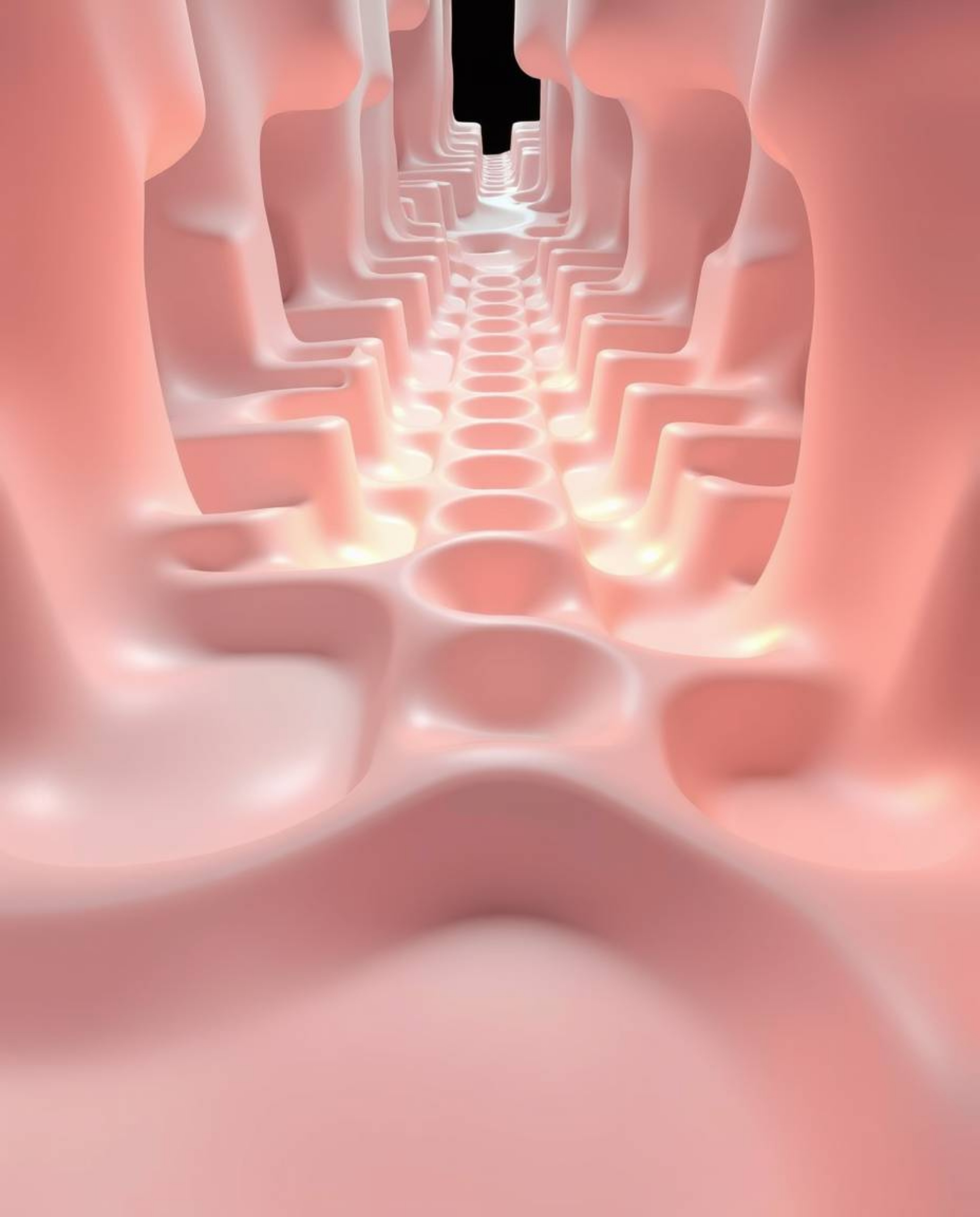 Explore mesmerizing 3D shapes bathed in a smooth gradient texture and illuminated by intense, dramatic lighting, creating a c