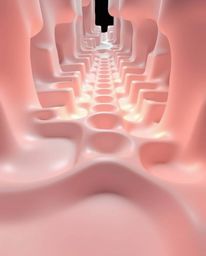 Explore mesmerizing 3D shapes bathed in a smooth gradient texture and illuminated by intense, dramatic lighting, creating a c