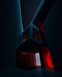 Explore the captivating world of abstract architecture with these high-contrast, low-key photographs showcasing 3D shapes flo