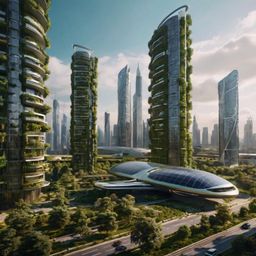 Imagine a city of the future where towering skyscrapers are powered by the sun, autonomous vehicles glide silently through th