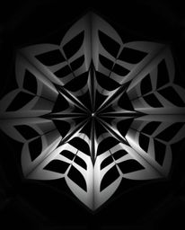 Explore the mesmerizing high-angle perspective of a black and white geometric pattern designed in an optical illusion style. 