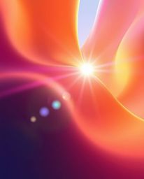 Explore a futuristic art style featuring bright lens flares and dynamic motion capture of 3D shapes, all enveloped in a smoot