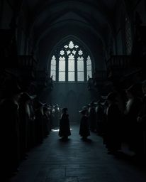 Discover a captivating illustration of a magical school brimming with young wizards.  Rendered in intense jet black with soft