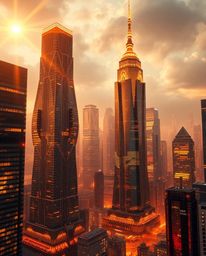 Discover a captivating glitchy digital landscape featuring distorted skyscrapers and a mesmerizing static noise effect.  The 