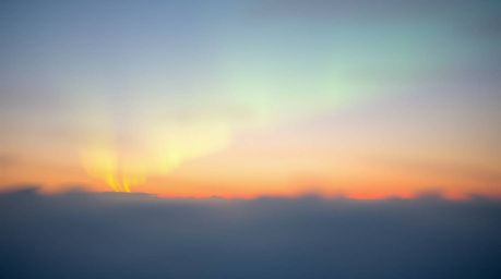 Experience the tranquility of soft pastel colors blending with the magic of the Northern Lights over a sunset sky.  This artw