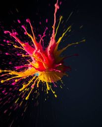 Explore the captivating world of high-speed photography with these stunning images of colorful paint splashes frozen mid-air.