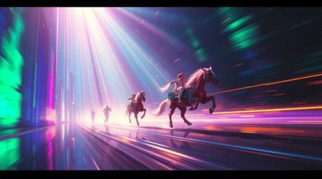 Immerse yourself in an ethereal chase scene brought to life with exaggerated squash and stretch animations, captivating iride